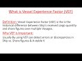 what is vessel experience factor vef