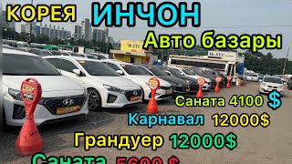 Корея ИНЧОН АВТО базары Арзан жана орто баадагы унаалар сатылат