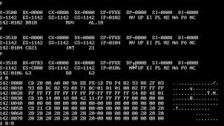 How to directly run BIOS interrupt routines from DOS Debug