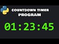 Countdown timer program in Python ⌛