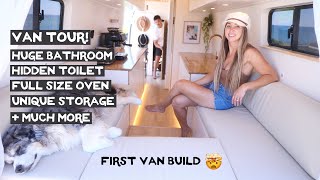 TINY HOME TOUR | Unbelievable first van build has it all!