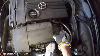 M271 replace poly v-belt with tensioners MERCEDES-BENZ