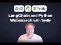 LangChain and Python Websearch with Tavily