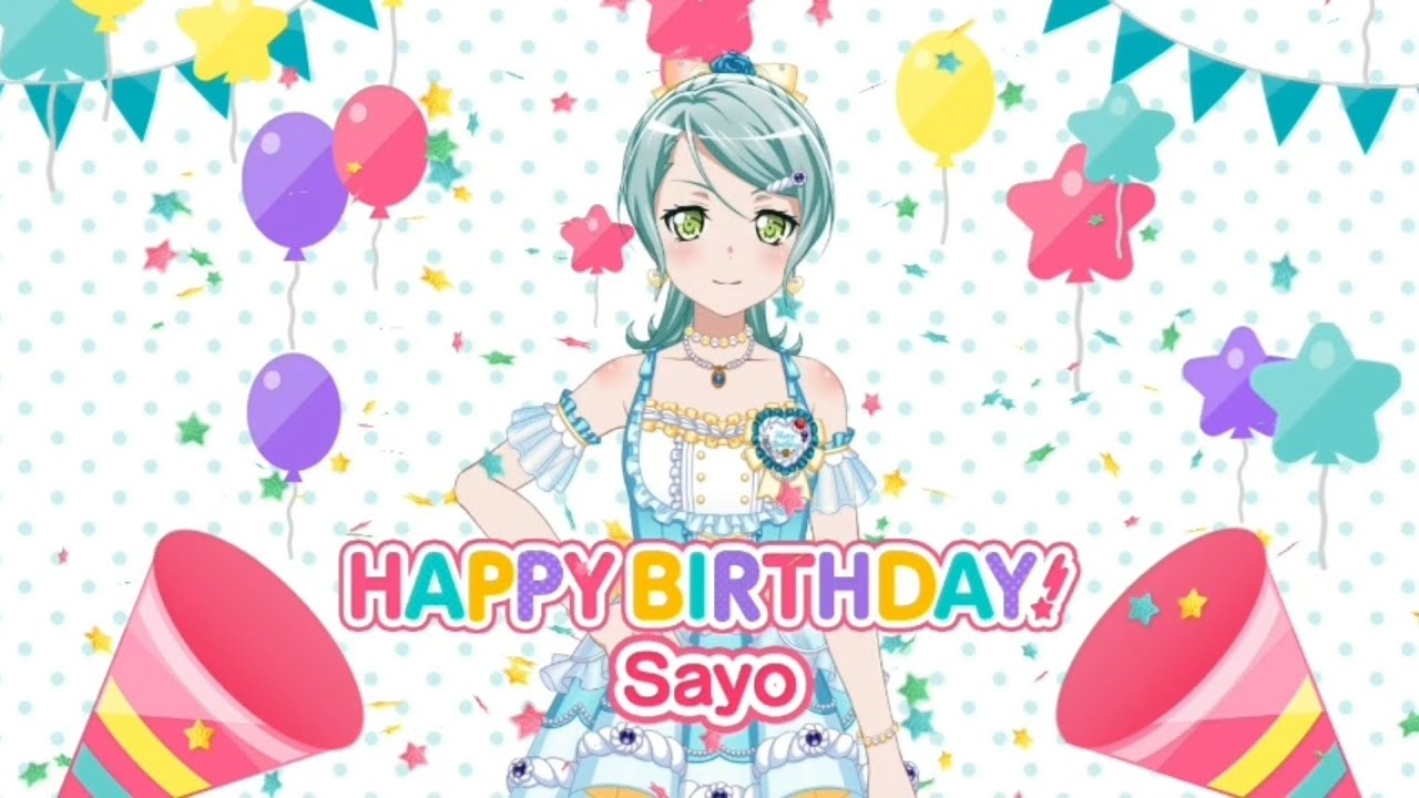 BanG Dream EN 03/20 Hikawa Sayo Birthday 🎸🍟🥳 Opening & Area ...