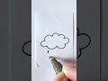 DRAWING A RAINY DAY RAIN CLOUD 🌧✍️ | Quick And Easy Doodle Ideas | How To Draw Weather Cartoons