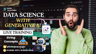 DATA SCIENCE WITH GENERATIVE AI | Python String Concepts 🚀 | LIVE Training Session