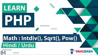 PHP Math Intdiv, Sqrt, Pow Functions Tutorial in Hindi / Urdu