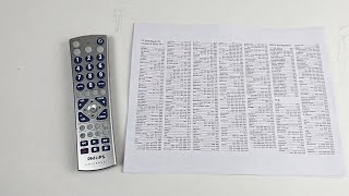 How to Program Phillips CL034 PM435S Universal Remote with Code List