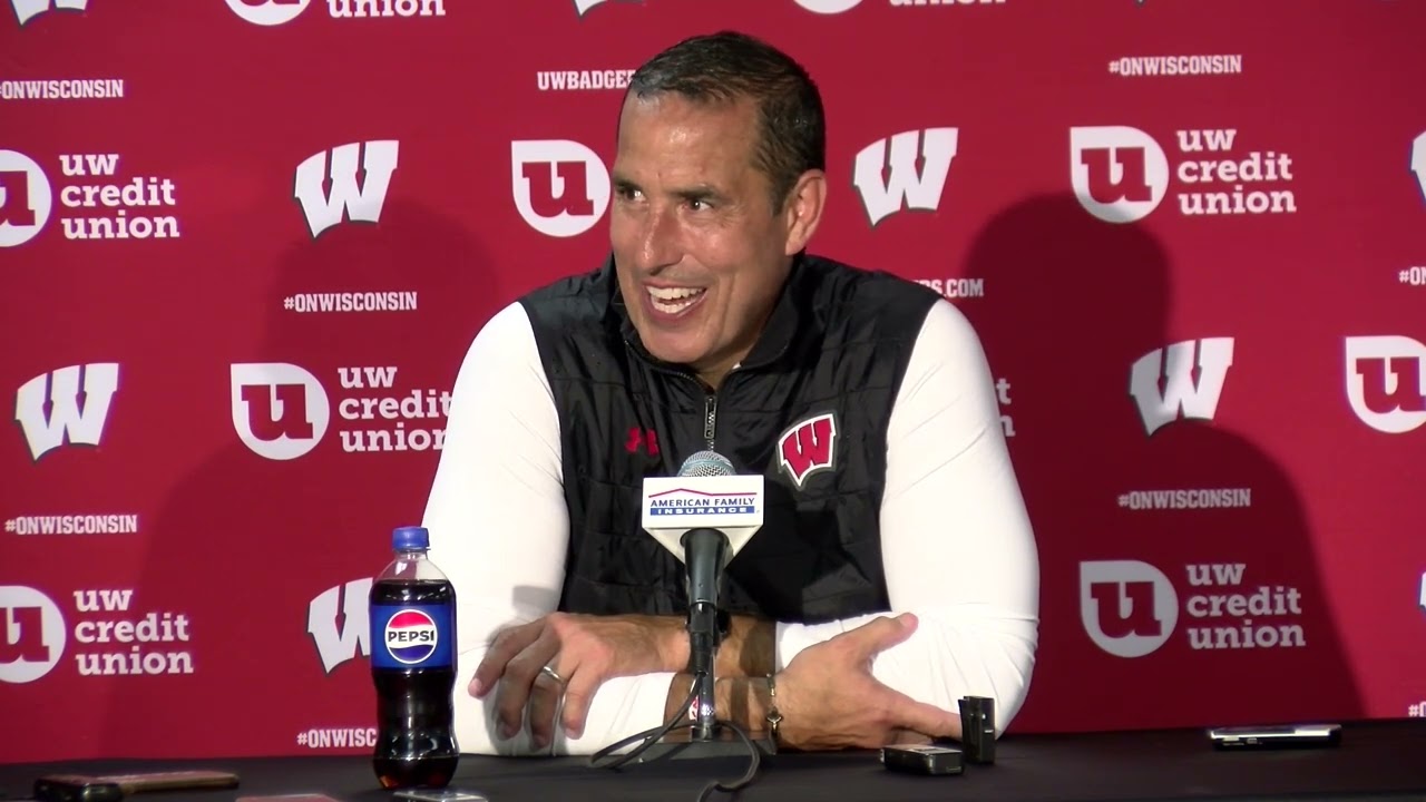 Luke Fickell Post-Game Media Conference || Wisconsin Football Vs ...