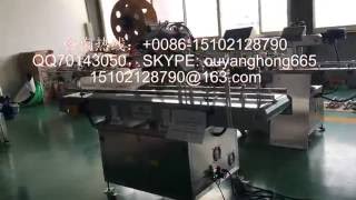 5L bottle automatic top labeling machine manufacturer 5升桶自动平面标机操作视频