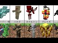 比較：minecraftのより多くのミュータントクリーチャーモブ