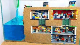 Dam Breach Experiment - Fallout Shelter, Underground Base Flooded * LEGO
