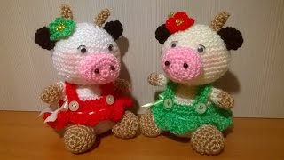 Mucca Amigurumi 💚☘️ UncinettoTutorial 🐮🌷 Cow Crochet - Vaquita Crochet