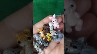 extremely tiny miniatures. dollhouse miniature. doll pet micro animal custom amigurumi Microtoysby