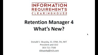 Retention Manager 4 Demonstration