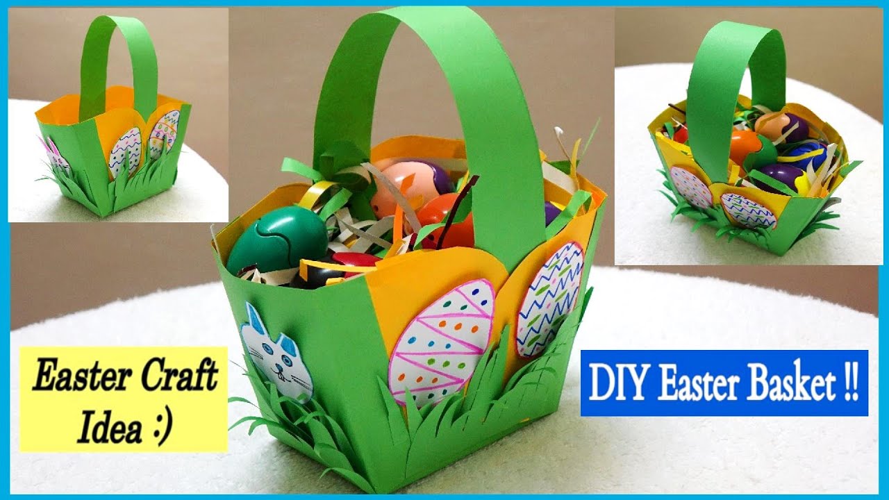 Easy & Cute Easter Basket DIY ~ Easter Craft Idea ~ How To Make An ...