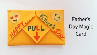 DIY -SURPRISE MESSAGE CARD FOR FATHER'S DAY | Pull Tab Origami Envelope Card | Father's Day special