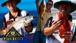 Boat fishing for kob and red roman curry braai | catch cook | Mosselbay, South Africa