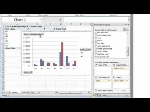 Create a pivot chart in Excel 2010 Create a pivot chart in Excel 2010