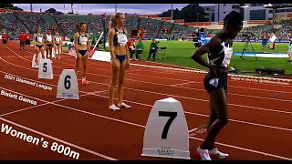 Women's 800m.  Bislett Games.  Diamond League.  Bislett Stadium, Oslo, Norway, July 1, 2021.