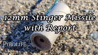 Stinger Missile 12mm Firework Stickless Spin Stabilized Rocket with Report