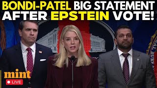 US News LIVE: Pam Bondi & Kash Patel Drops BOMBSHELL After Passage of Epstein Files Bill | DOJ | FBI