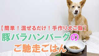 【簡単手作り犬ご飯】豚バラハンバーグのご馳走ごはん【帝塚山ハウンドカム】