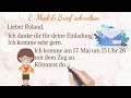 Telc - Goethe Letter/Email writing in German for A1 A2 exam || Brief schreiben