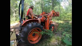 #25 Land Pride Rototiller \u0026 Kubota L2350 making fall food plot