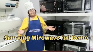 SAMSUNG MIROWAVE FULL DEMO/MODEL guidance and cooking