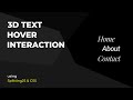 3D Text Hover Interaction using minimal JS & CSS