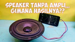 Mencoba Menghidupkan Speaker Tanpa Amplifier