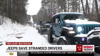 Jeeps save stranded drivers in Cullman