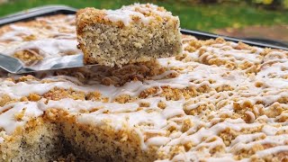 Kuchen in 15 Minuten! Fluffiger Schneller Mohn Streuselkuchen! Einfach und Lecker! Blechluchen