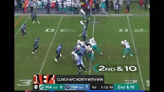 ドルフィンズQBトゥア・タゴバイロアのすごいファンブル[2021 Week17 MIA vs TEN](Dolphins Tua Tagovailoa teribble fumble.)