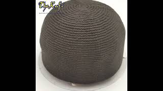 Graphite Black Plain Hand-Crocheted Kufi