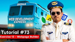 JavaScript Exercise 13 - Dynamic Website Builder | Sigma Web Development Course - Tutorial #73