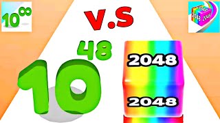 Jelly Run 2048 vs Big Numbers: Run and Merge - ASMR Gameplay (Level Up, Number Master)
