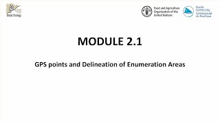 Module 2 1: GPS points and Delineation of Enumeration Areas - Basic