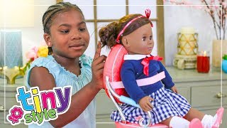 Double Braid Buns by PAiSLEY (age7) | Tiny Styles