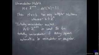 Total unimodularity 1/2 - Integer Linear Programming 101