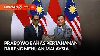 Bahas Industri Pertahanan, Prabowo Terima Kunjungan Menteri Pertahanan Malaysia | Liputan 6