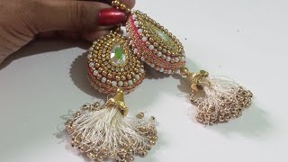 grand tassels making/ aari work latkan making/ heavy beads blouse hanging