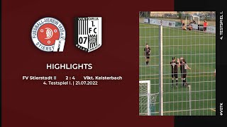 SV Stierstadt II - Viktoria Kelsterbach | 4. Testspiel I. | Highlights | 21.07.2022