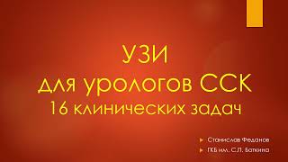 16 задач по УЗИ для урологов ССК