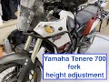 Yamaha Tenere 700 - fork height adjustment