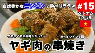 【ベトナムひとり旅 #15】ハンムア洞窟に登ってヤギ肉の串焼きを食べるぞ！そしてお酒を飲むんです【ニンビン編】