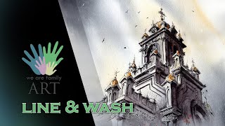 Line and Wash Watercolor Speedpaint Tutorial, St. Stephen's Church