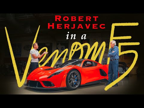 Shark Tank's Jay Leno and Robert Herjavec test the Insane 2023 Hennessey Venom F5 Roadster