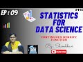 Statistics for Data Science EP:09 Probability density function | types | data science | Statistics |
